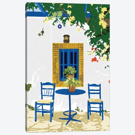 Greek Vacay For Two Canvas Print #UMA2080} by 83 Oranges Canvas Print