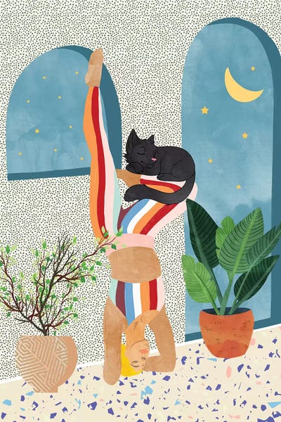 Headstand by 83 Oranges framed canvas print