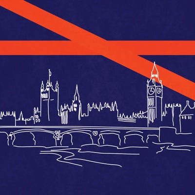 London Dreams by 83 Oranges framed canvas print