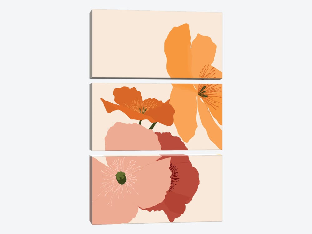Autumn Wildflowers by 83 Oranges 3-piece Canvas Artwork