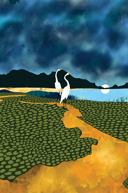 Great Egrets On Honeymoon Island by 83 Oranges wall art