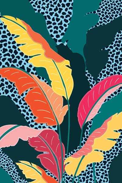 Birds Of Paradise: Teal And Tangerine, Botanical Nature Jungle Plants by 83 Oranges