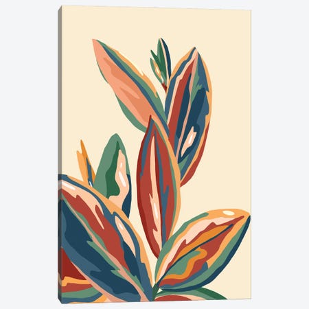 Mediterranean Botanical, Vintage Nature Plants Tropical Nature Canvas Print #UMA2247} by 83 Oranges Canvas Art