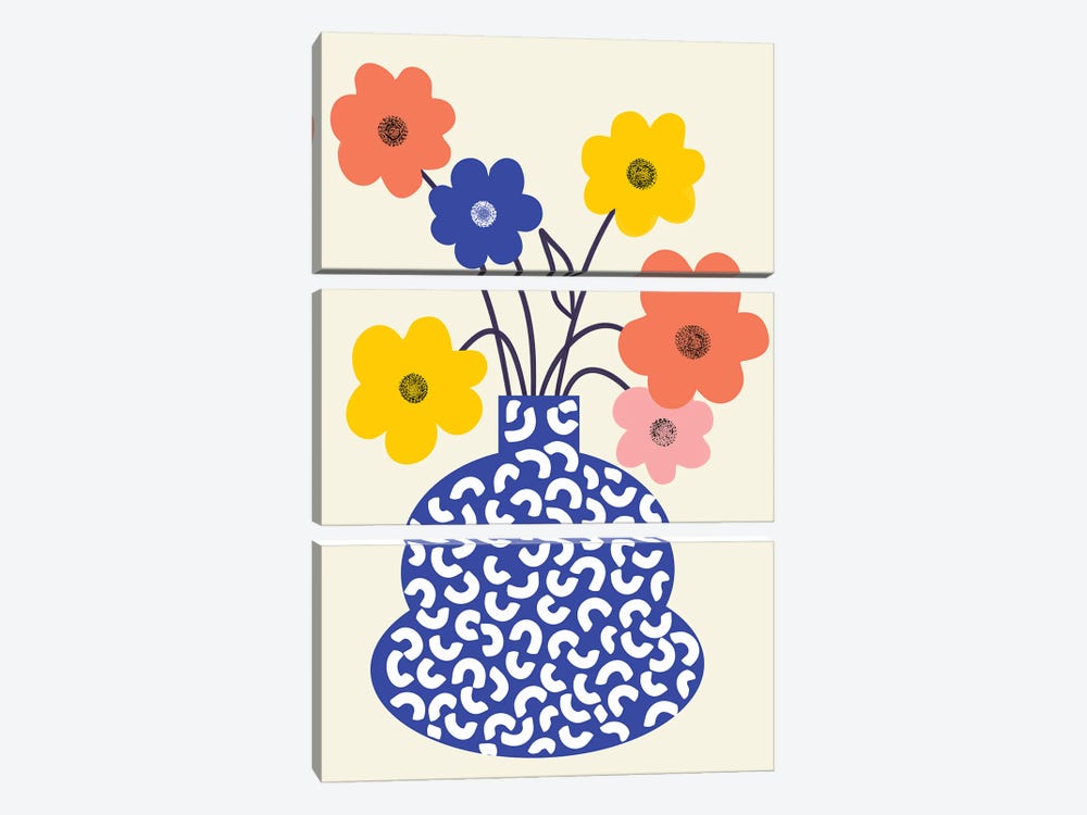 Inheritance, Flower Pot Botanical Floral by 83 Oranges 3-piece Canvas Art