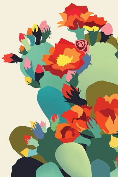 Fine Art Print: How Cactus Got Its Groove Back, Botanical Plants Vintage Illustration by 83 Oranges
