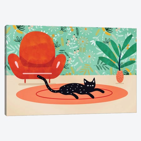 Boho Cat Canvas Print #UMA226} by 83 Oranges Canvas Artwork