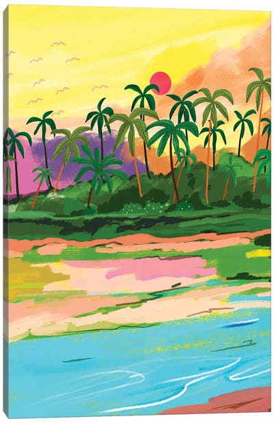 Tropical Backwaters Of Kerala Canvas Art Print - 83 Oranges