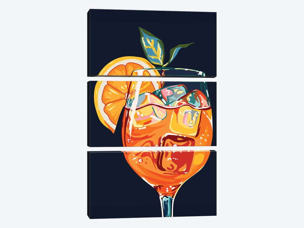 Hawaiian Cocktail, Fresh Orange Fruity Mimosa by 83 Oranges 3-piece Art Print