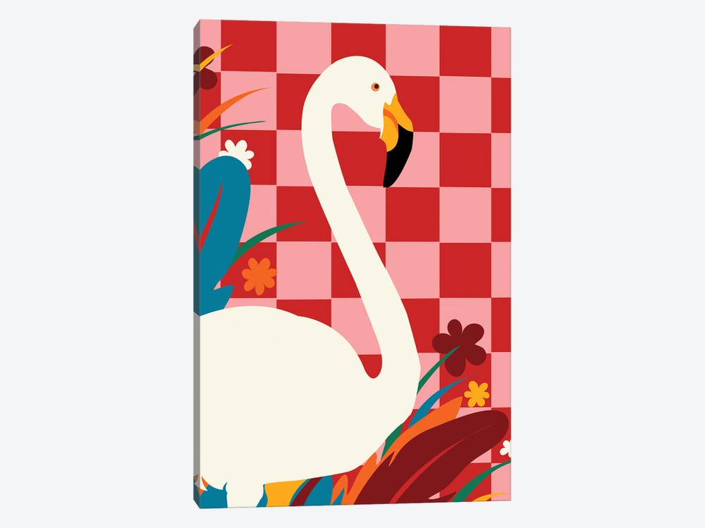 Checkers And The Great Egret by 83 Oranges 1-piece Art Print