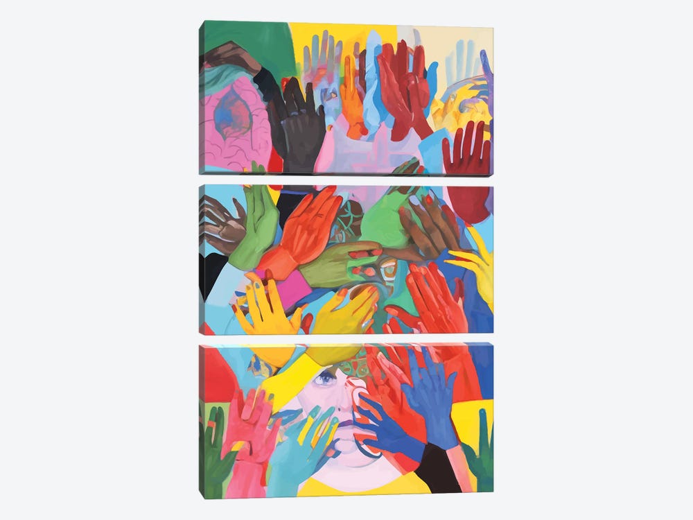A Hand Is All We Need by 83 Oranges 3-piece Canvas Art