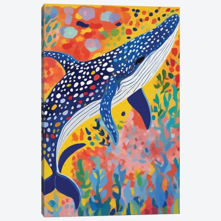 Spotted Whale, Ocean Life Canvas Print #UMA2396} by 83 Oranges Canvas Artwork