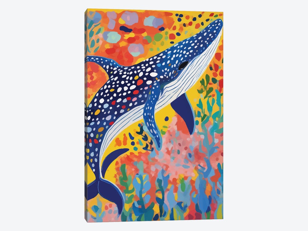 Spotted Whale, Ocean Life by 83 Oranges 1-piece Canvas Art Print