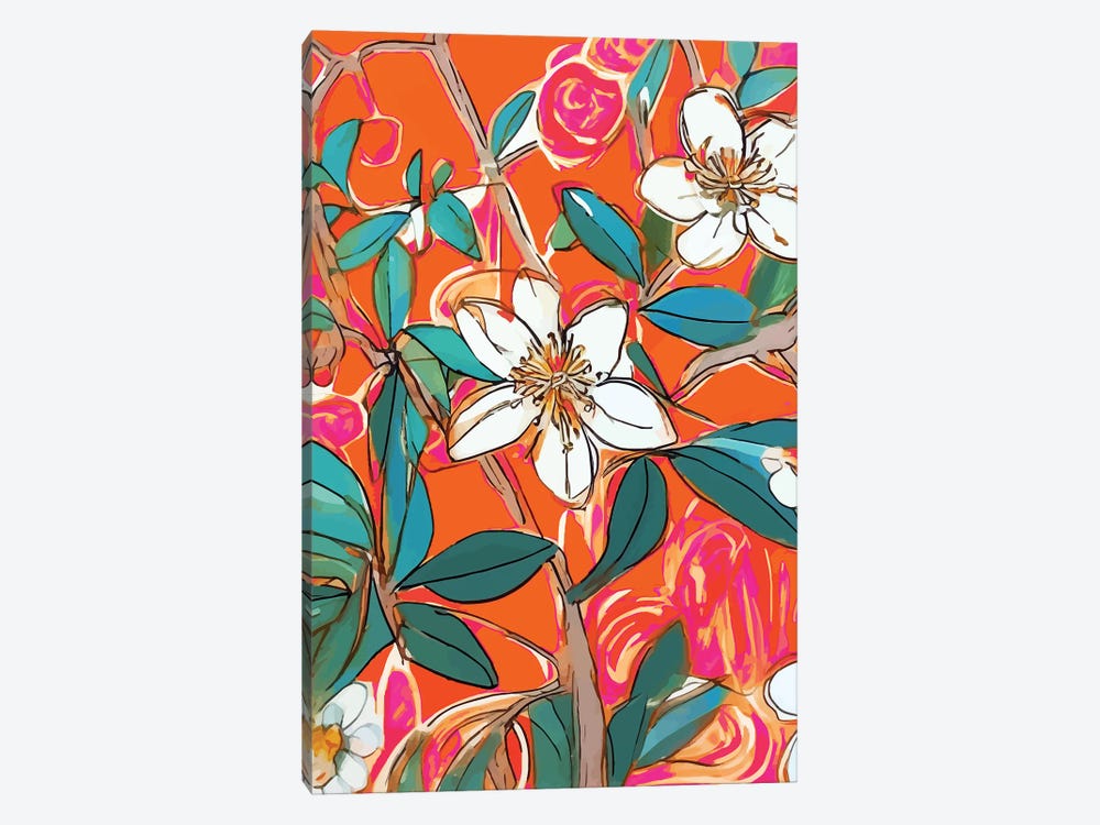 Orange Blossom Forest, Tropical Vintage Botanical Floral by 83 Oranges 1-piece Canvas Art