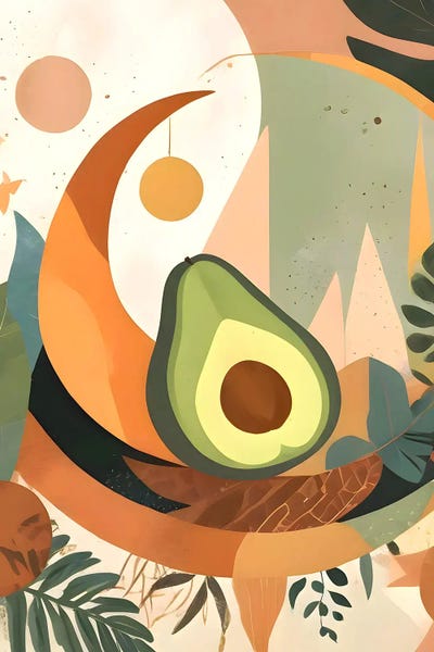 Fine Art Print: Lunar Avocado by 83 Oranges