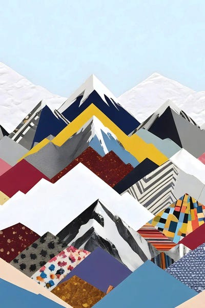 Snowcap Mountains by 83 Oranges framed canvas print