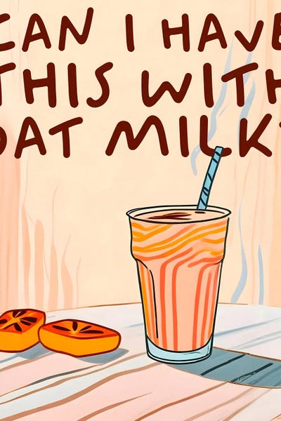 Can I Have This With Oat Milk by 83 Oranges framed canvas print