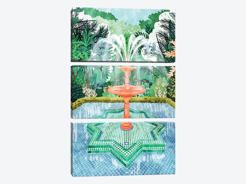 The Fountain Of Life by 83 Oranges 3-piece Canvas Print