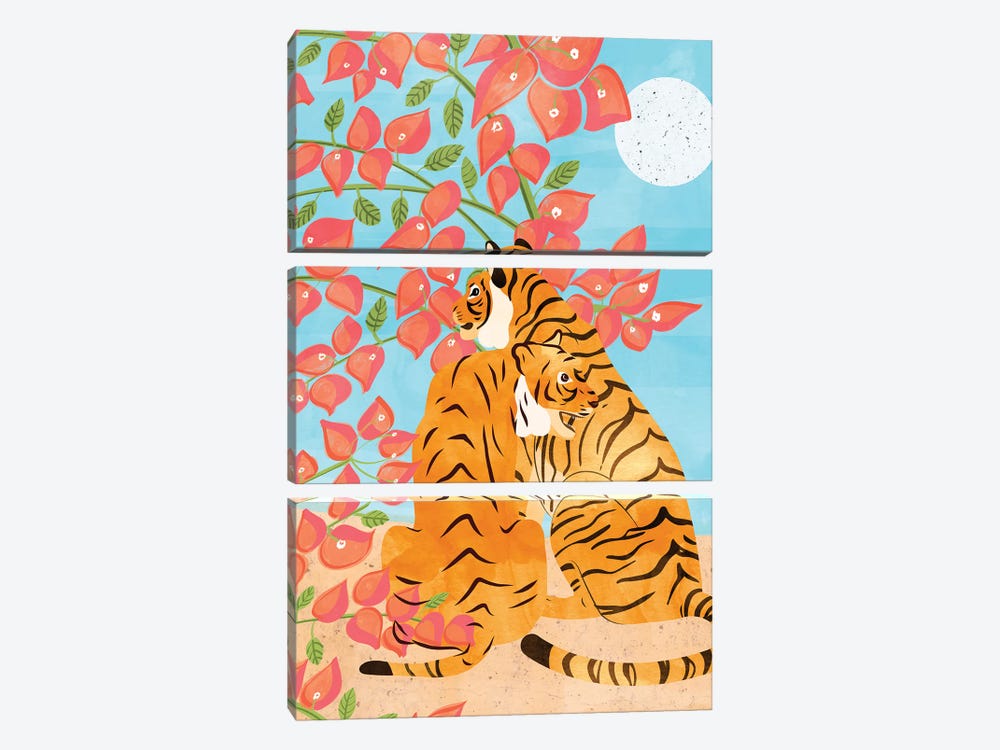 Tiger Honeymoon by 83 Oranges 3-piece Canvas Wall Art