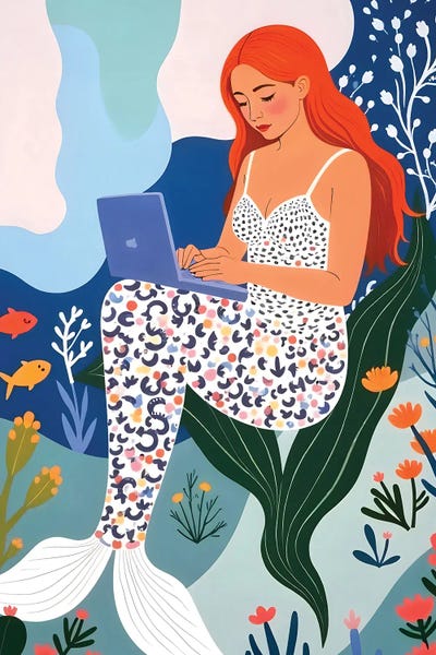 Mermaids: Work From Home by 83 Oranges