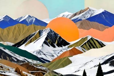 Two Suns Rising by 83 Oranges metal wall art