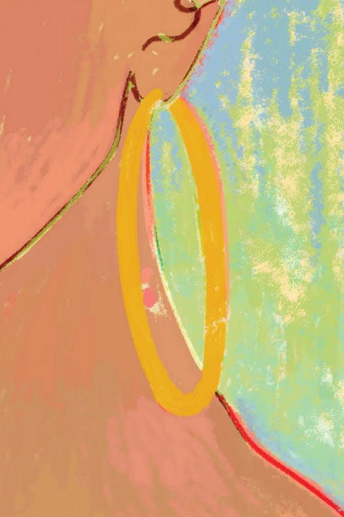 Golden Hoops by 83 Oranges  canvas print