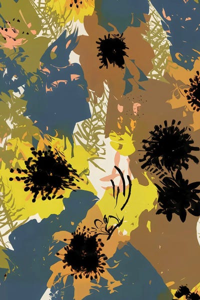 83 Oranges: Yellow Ochre Florals by 83 Oranges