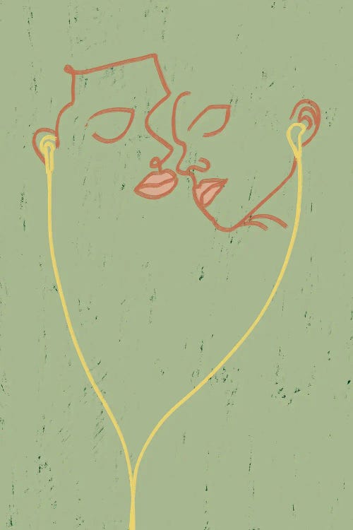 Modern Love Language Shared Playlist by 83 Oranges canvas print