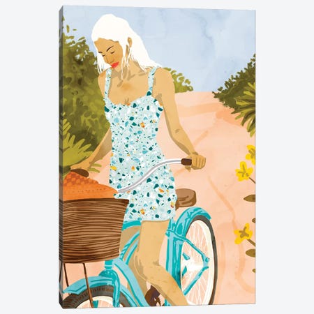 Biking In The Woods Canvas Print #UMA268} by 83 Oranges Canvas Art Print