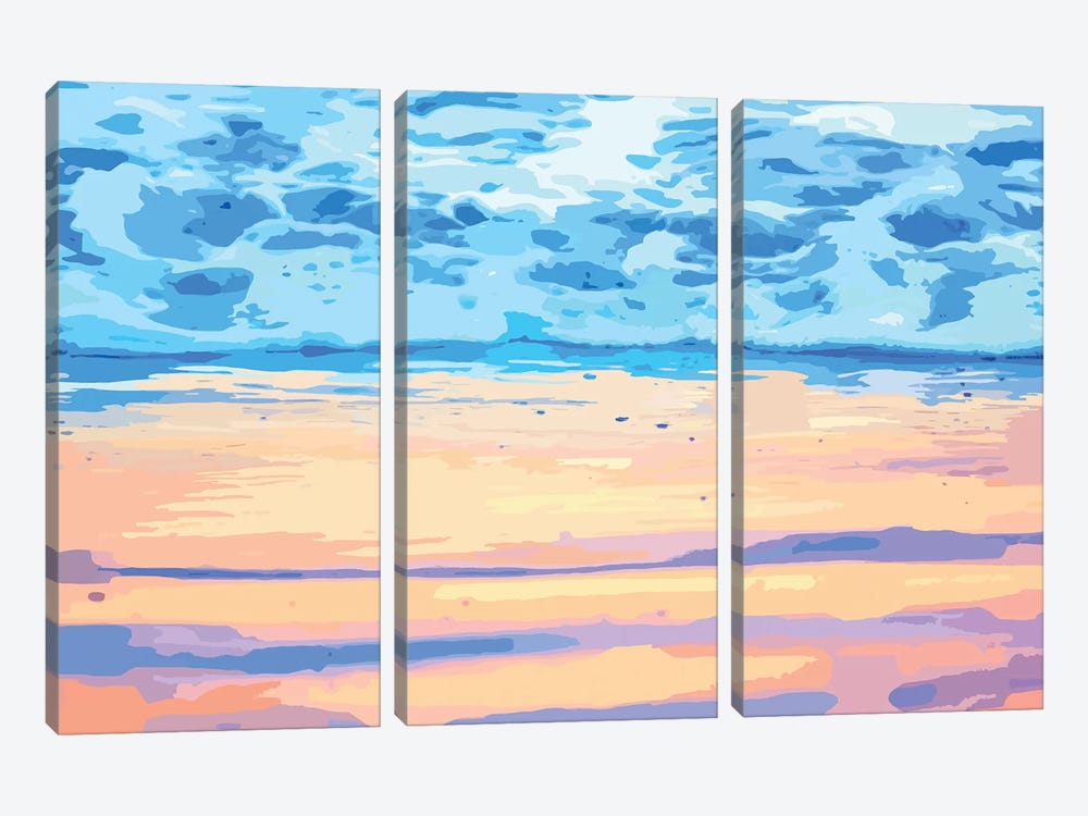Sunset On The Shore by 83 Oranges 3-piece Art Print