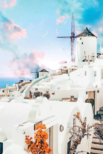 Mediterranean Décor: Greek Moon by 83 Oranges