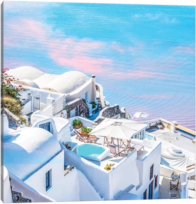 Greece Dreams Canvas Art Print - Mediterranean Décor