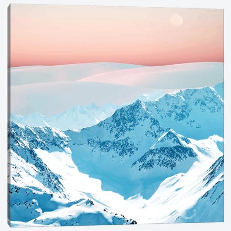 Snow & Blush Horizon Canvas Print #UMA298} by 83 Oranges Canvas Wall Art