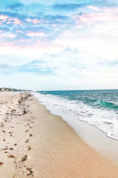 Large Coastal Art - Canvas Prints: A Walk On The Beach by 83 Oranges