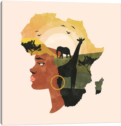 Africa Love Canvas Art Print - African Heritage Art