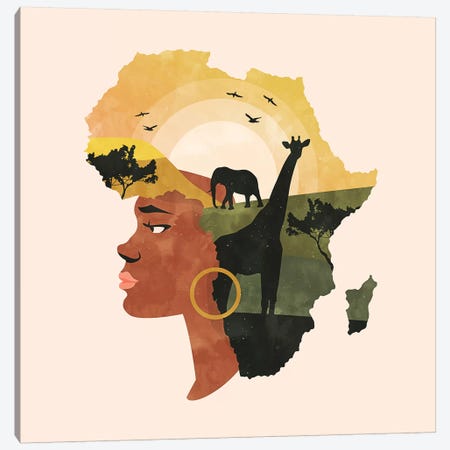 Africa Love Canvas Print #UMA330} by 83 Oranges Canvas Print