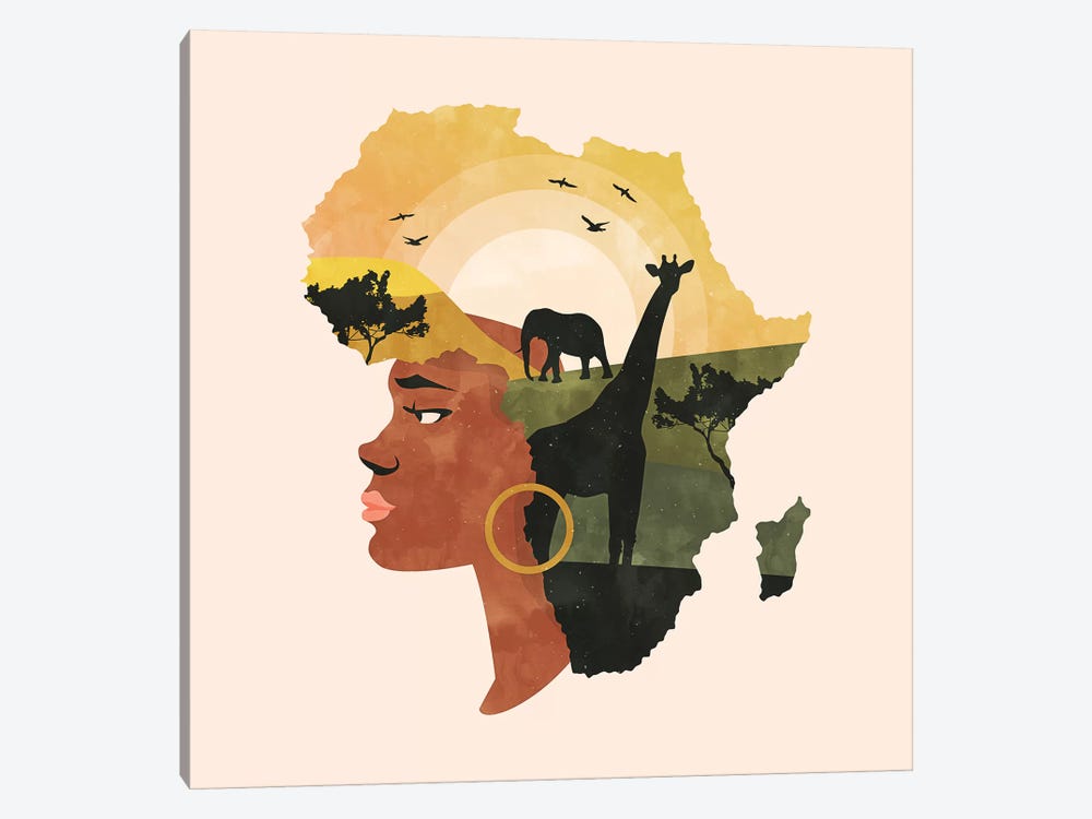 Africa Love by 83 Oranges 1-piece Canvas Art Print