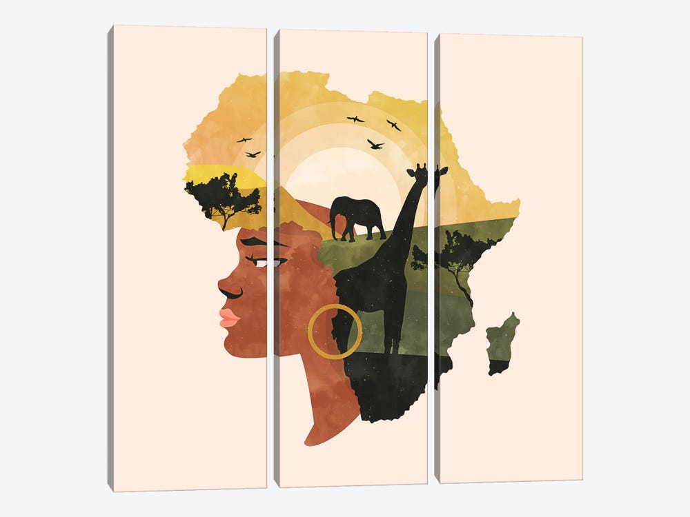 Africa Love by 83 Oranges 3-piece Art Print