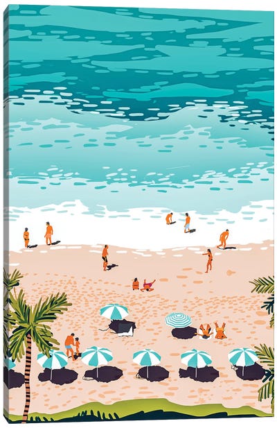 Dream In Colors Borrowed From The Sea Canvas Art Print - 3-Piece Beach Art