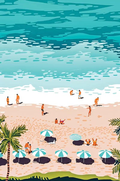 Large Coastal Art - Canvas Prints: Dream In Colors Borrowed From The Sea by 83 Oranges