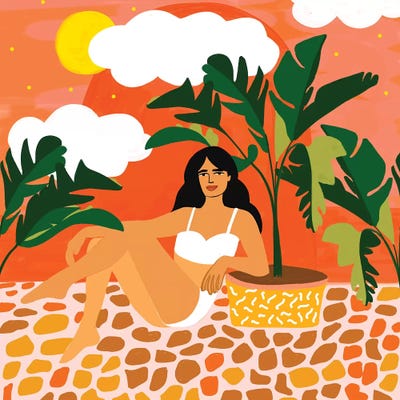 Life With Banana Trees by 83 Oranges multi panel art