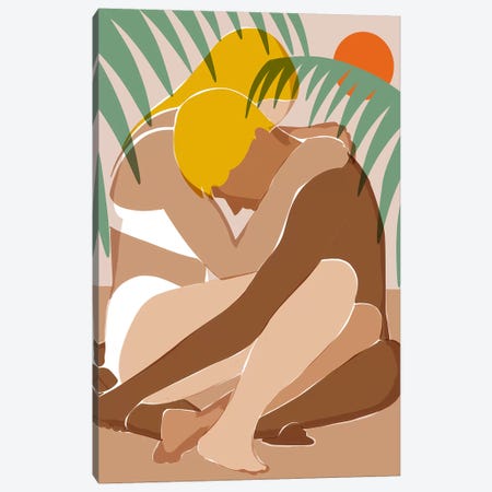Cuddle All Day Canvas Print #UMA361} by 83 Oranges Canvas Artwork