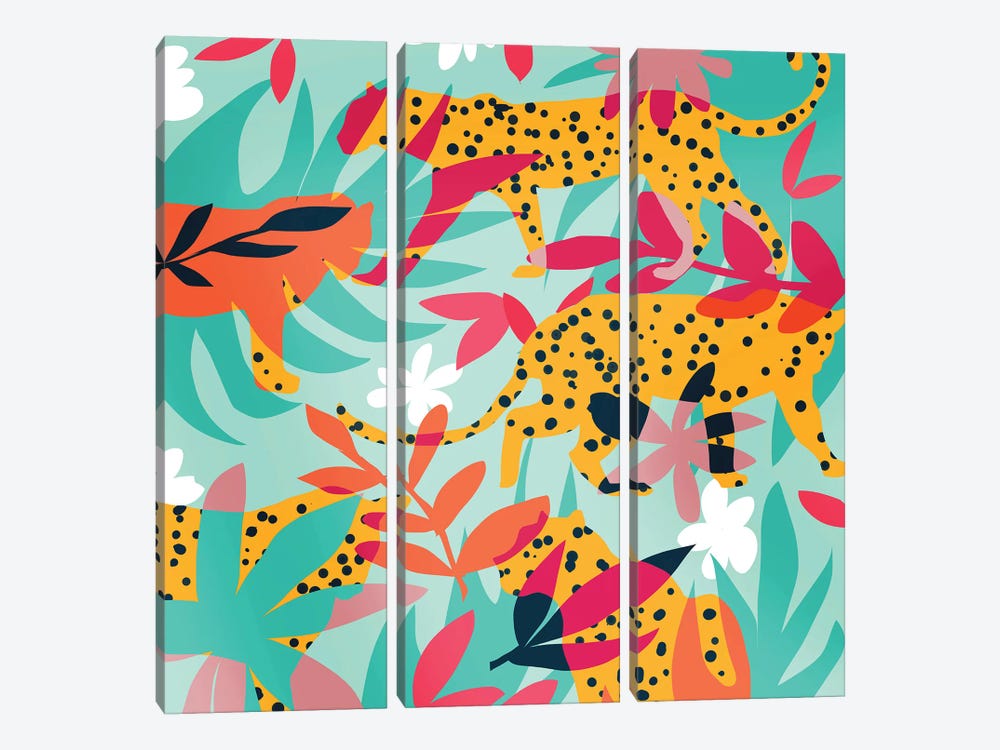 Chasing The Cheetah by 83 Oranges 3-piece Canvas Artwork