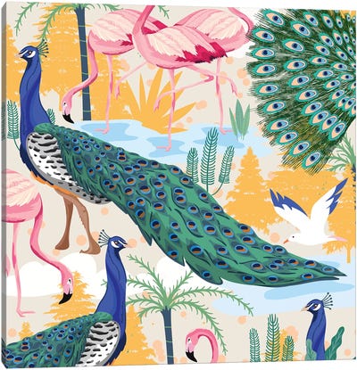 Utopia Canvas Art Print - Flamingo Art