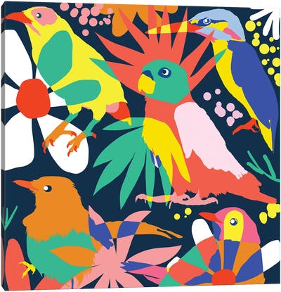 Flamboyant, Unashamed & Free Canvas Art Print - Parrot Art