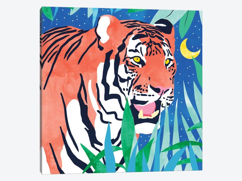 Tiger Forest by 83 Oranges 1-piece Canvas Artwork