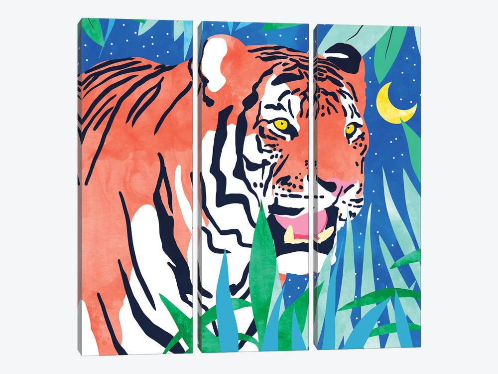 Tiger Forest by 83 Oranges 3-piece Canvas Art