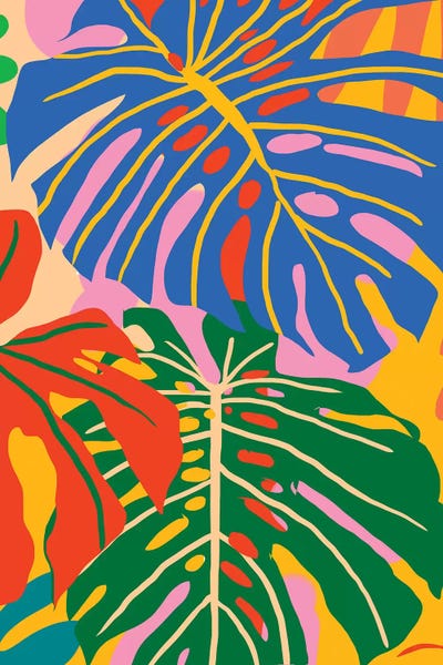 Tropical Leaves: She Always Wears Neutrals But Has The Most Colorful Mind by 83 Oranges