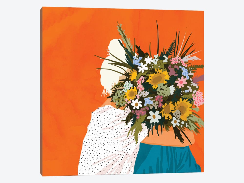 Happiness Is To Hold Flowers In Both Hands by 83 Oranges 1-piece Canvas Print