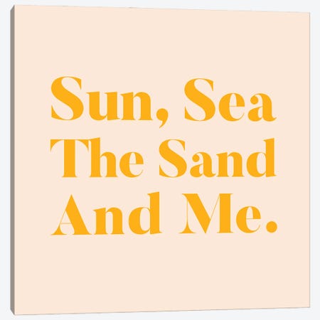 Sun, Sea, The Sand & Me Canvas Print #UMA451} by 83 Oranges Canvas Artwork