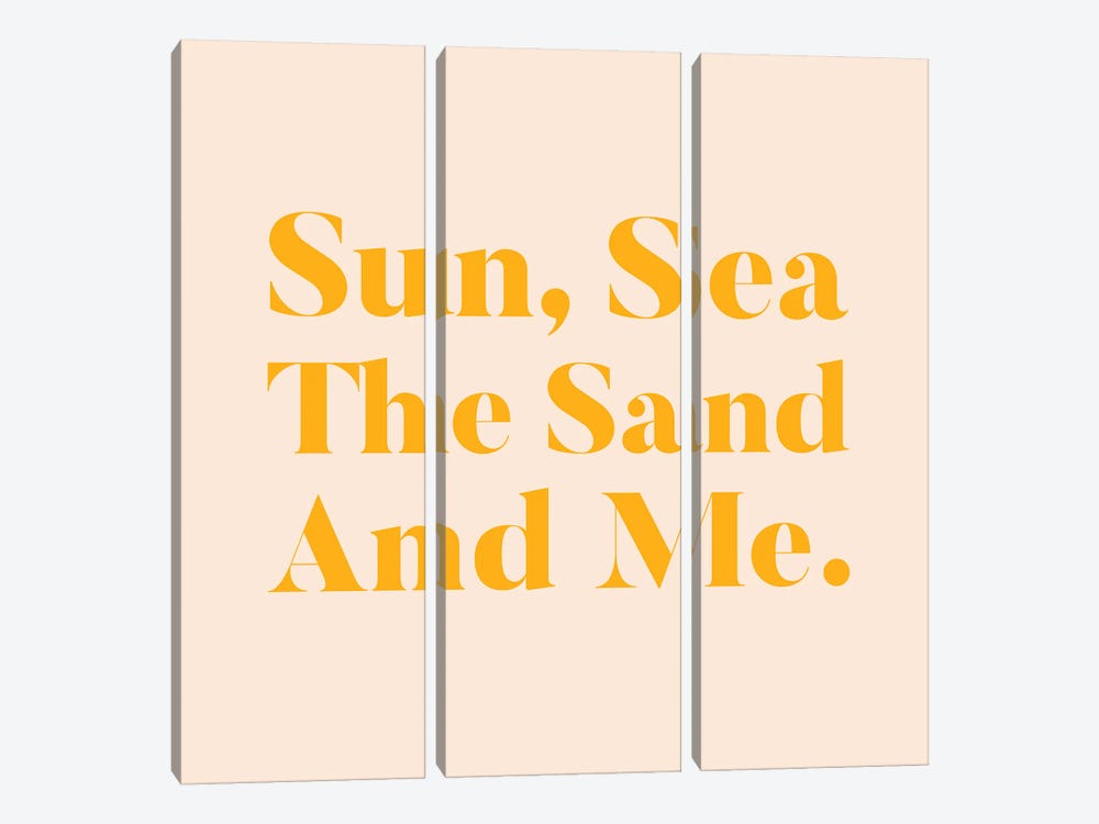 Sun, Sea, The Sand & Me by 83 Oranges 3-piece Art Print